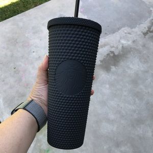 Starbucks spikey black matte tumbler 24oz new